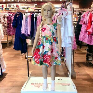 Girls 4-5 T Cotton Floral Summer Dress. NEW